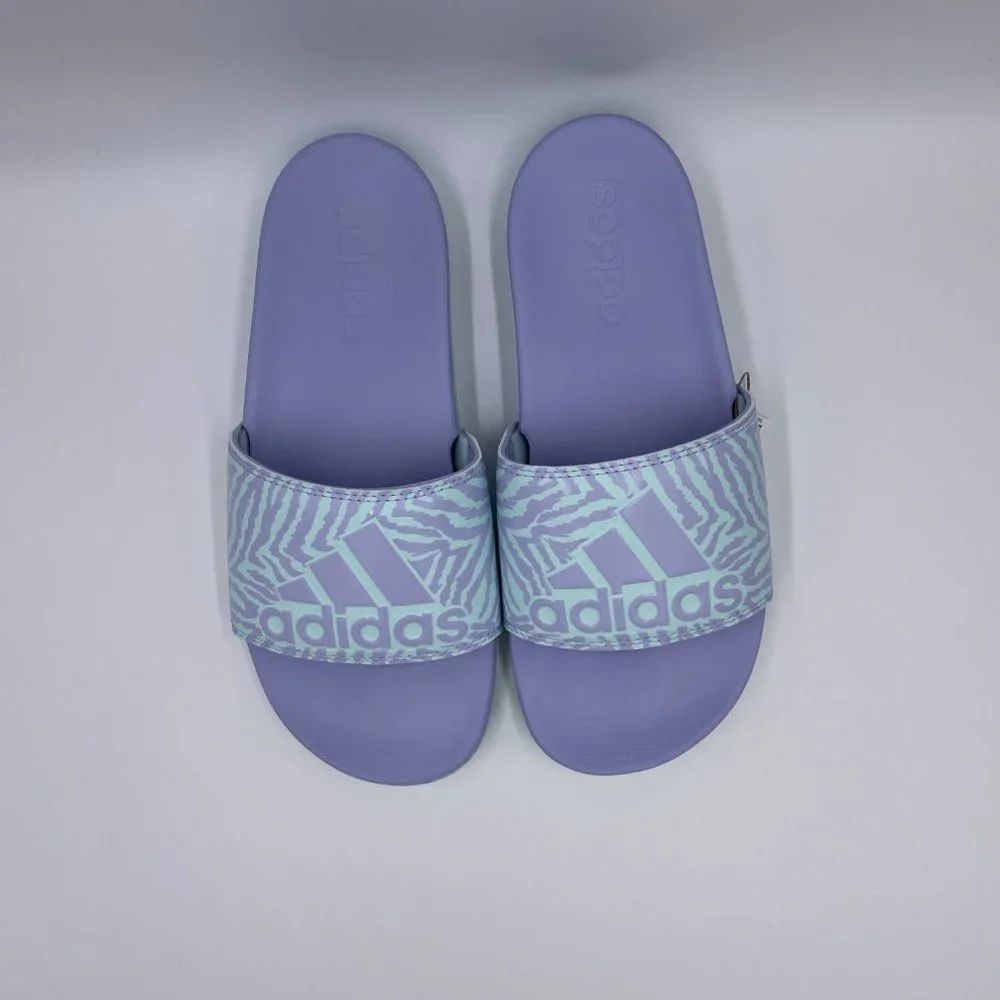 Adidas Adilette Comfort Violet / Mint Womens Slides - Picture 5 of 8
